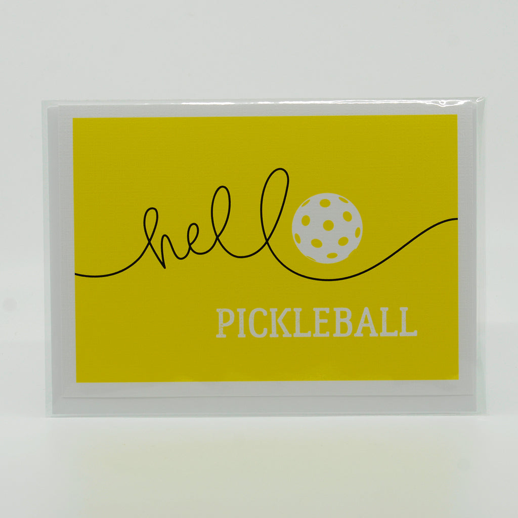 Pickleball Hello People Notecard – Funky Flamingo Gift Shop
