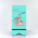 Crazy Flamingo Lady Phone Stand