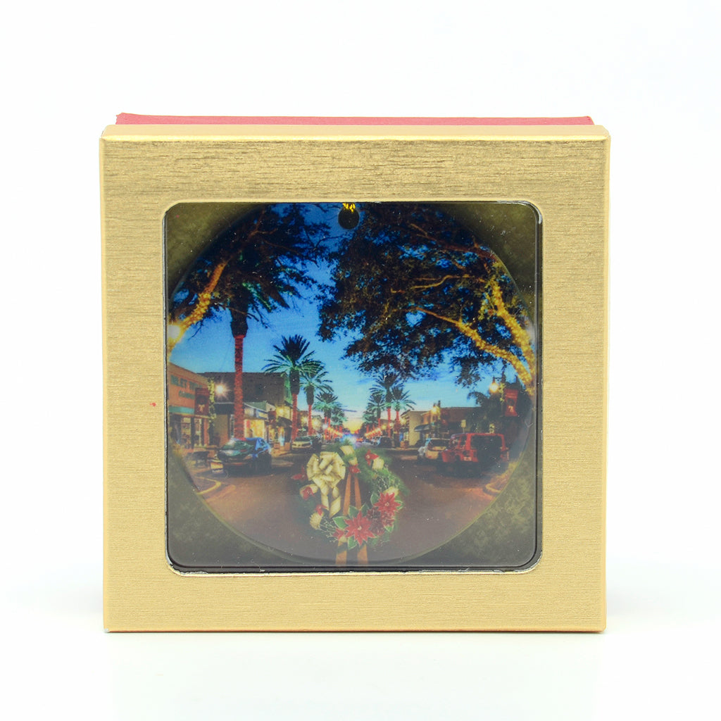 2023 Limited Edition Ornament Photograph of Canal Street Christmas in New Smyrna Beach Florida