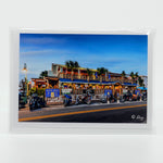 Flagler Tavern in New Smyrna Beach Florida on a photographic glossy notecard