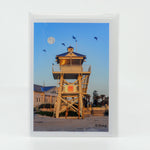 Ocean Rescue Tower in New Smyrna Beach - Florida on a 5"x7" photographic glossy notecarrd