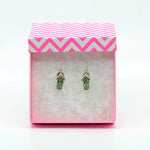 Pink and Green Flip Flop Earrings