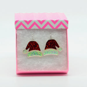 Santa Hat Christmas Earrings