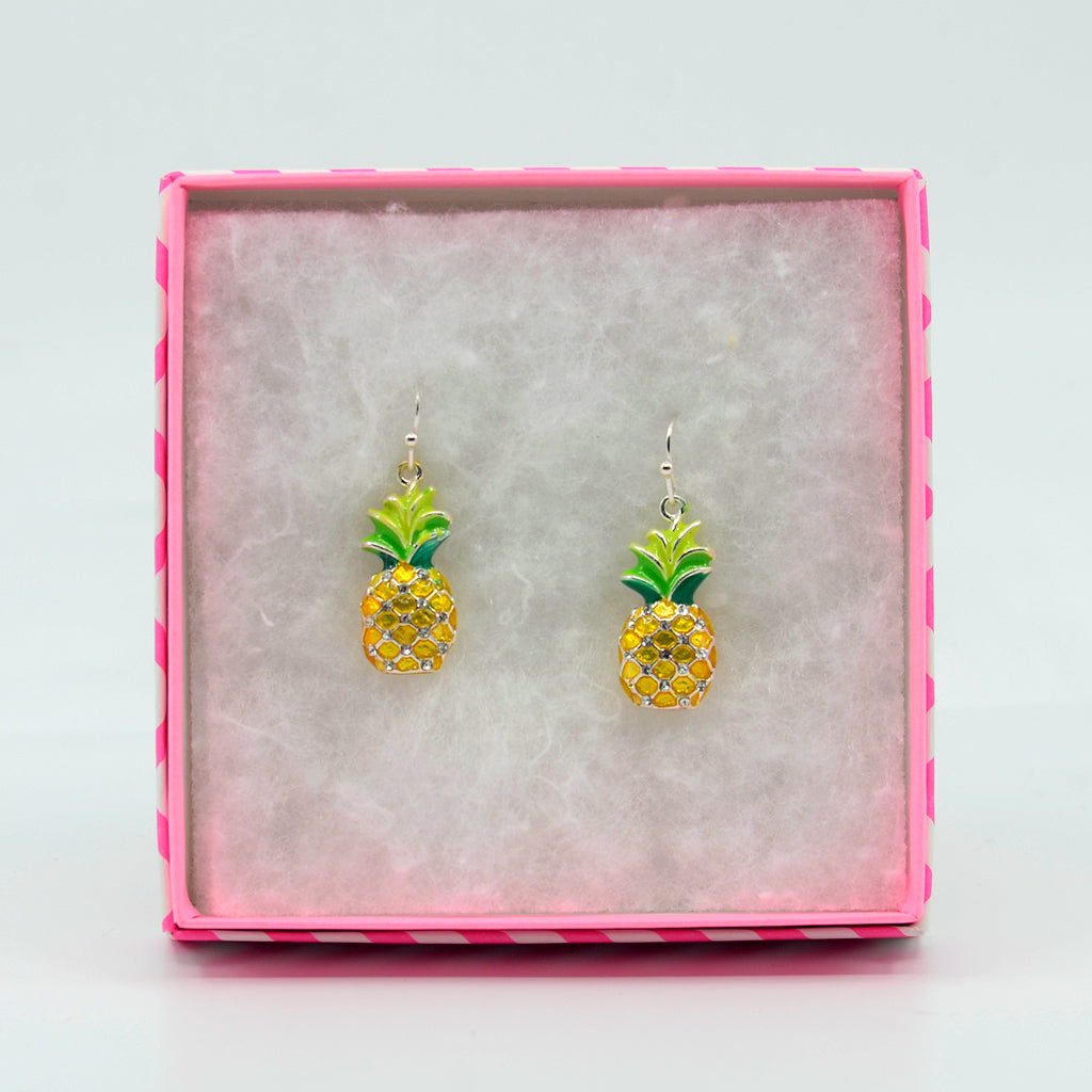 Pineapple Crystal Earrings
