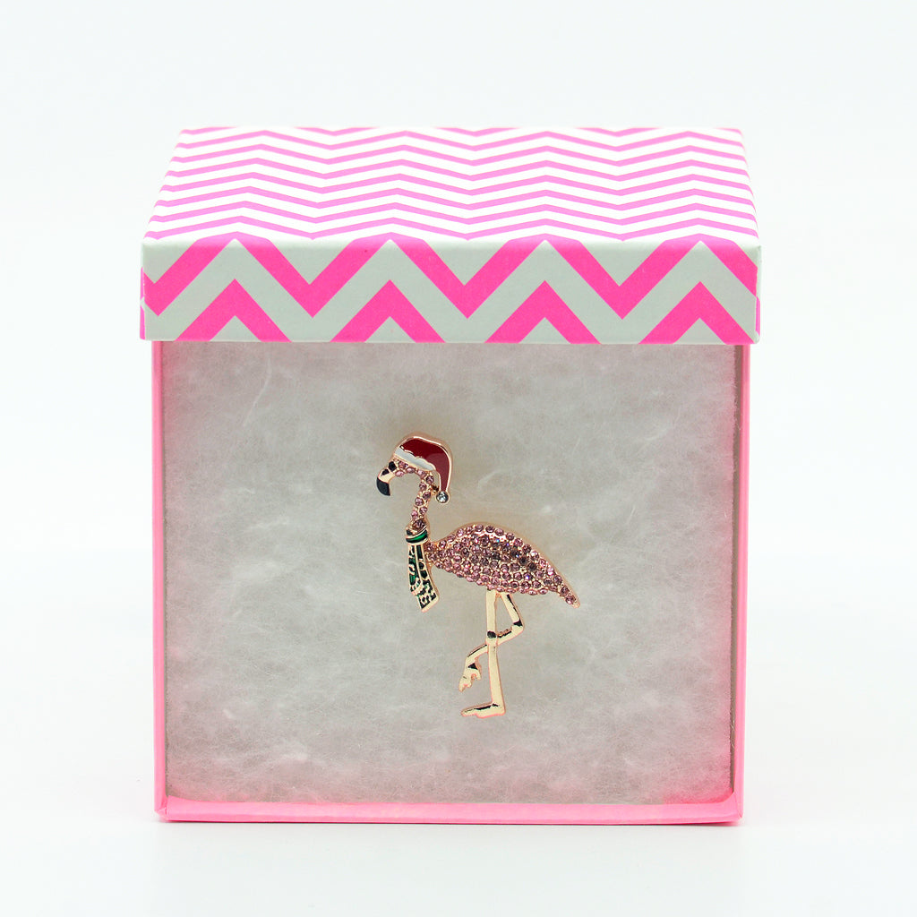 Flamingo with Santa Hat Pin