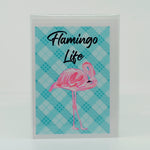 Flamingo Life 5"x7" linen greeting card
