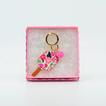 Pickleball Bag Charm-Pink Floral