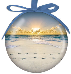 Walk the Beach Ball Christmas Ornament