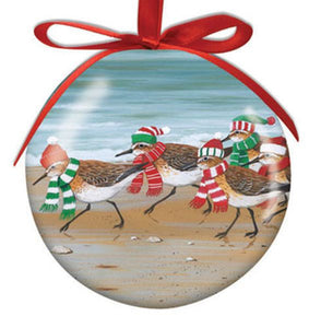 Santa Sandpipers Ball Ornament