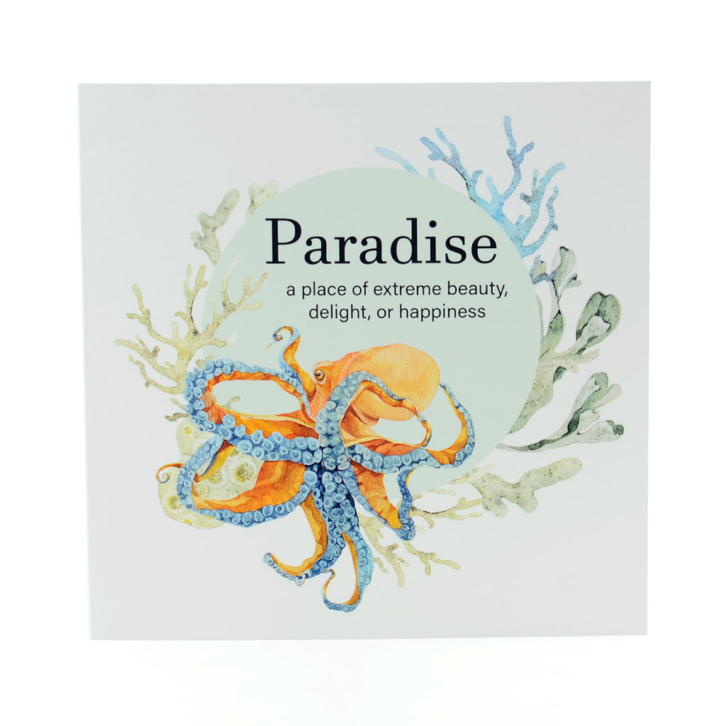 Octopus Paradise Square Notecard