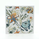A beautiful Octopus artwork on a square greeting card