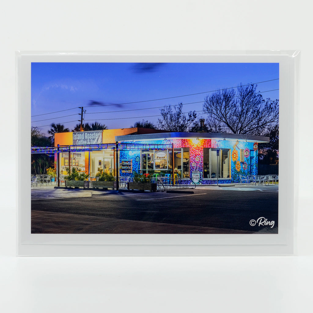 Island Roasters Coffee Shop 5"x7" glossy photographic notecard
