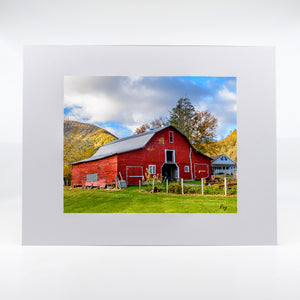 Old Red Barn photographed matted to 11"x14"