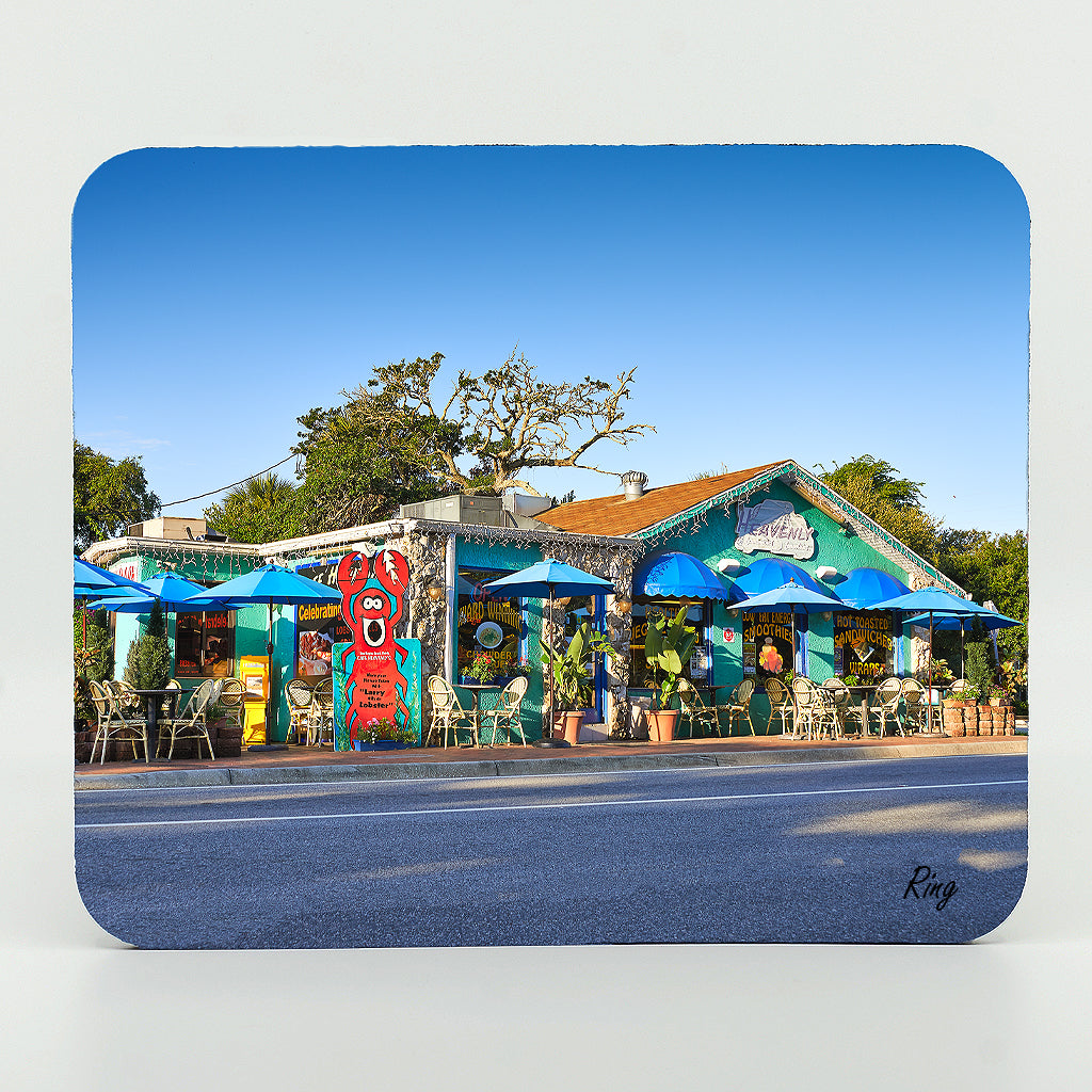 Cafe Heavenly photograph in New Smyrna Beach Florida on a rectangle mouse pad