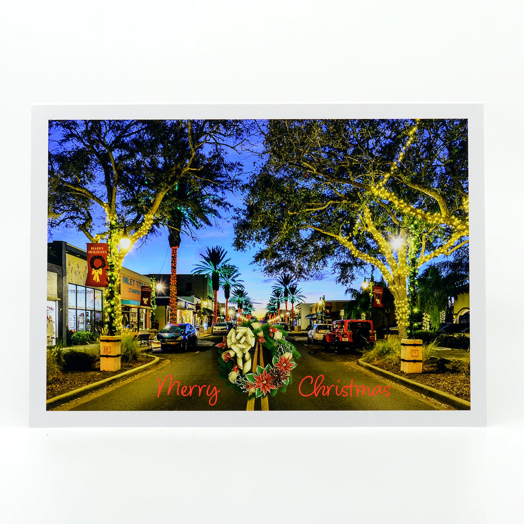 Canal Street Christmas in New Smyrna Beach Greeting Card