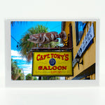 Captain Tony's Saloon photograph on a greeting card