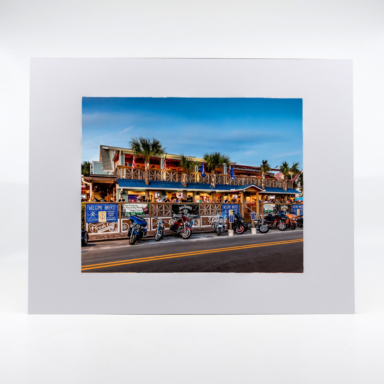 Flagler Tavern in New Smyrna Beach photograph matted to 11" x 14"