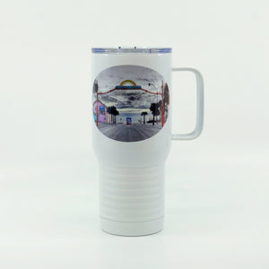 Flagler Avenue Photograph in New Smyrna Beach White Tumbler Mug