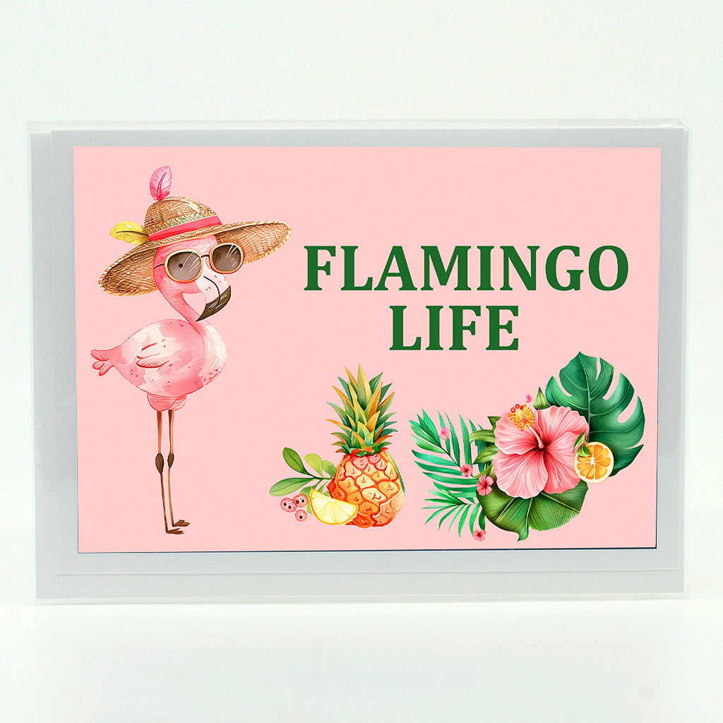 Flamingo Life Greeting Card