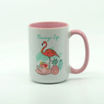 Flamingo Life White Ceramic Coffee Mug