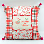 Flamingle Christmas Pillow Square