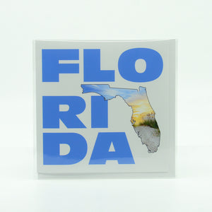 Florida graphics square greeting card