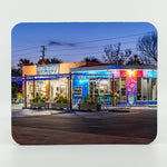 Island Roasters Coffee Shop in New Smyrna Beach Florida photograph on a rubber rectangle mouse pad