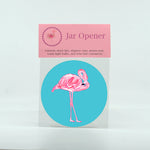 Pink Flamingo Round Rubber jar Opener