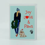 Joy Love and Paws Small Rectangle Notecard