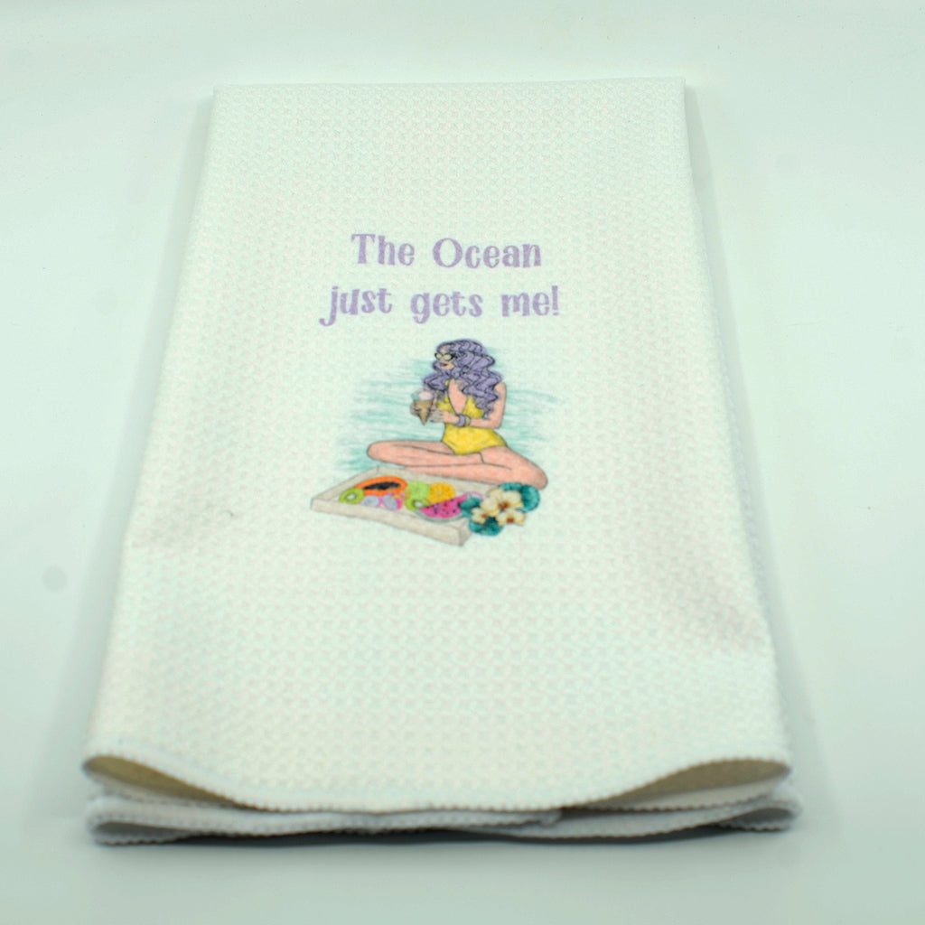 Kitchen Towel-Girl Ocean