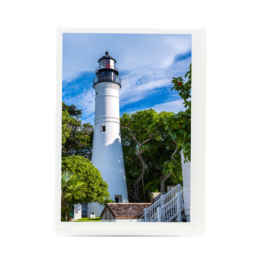 Key West Lighthouse photograph on a greeting card