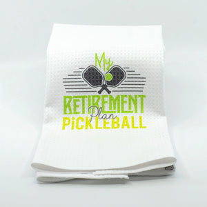 My Retirement Plan Pickleball Waffle Towel