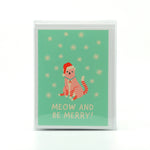 Meow and Be Merry Christmas Small Greeting Card Box