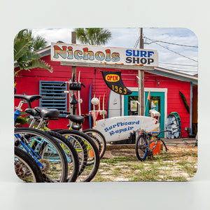 Nichols Surf Shop in New Smyrna Beach photograph on a rubber mouse pad