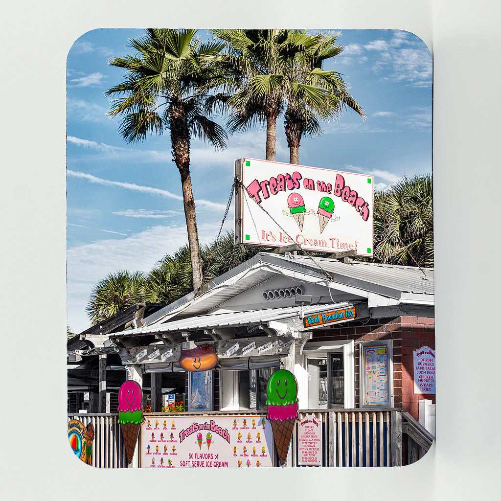 Treats on the Beach in New Smyrna Beach photograph on a rubber computer mouse pad