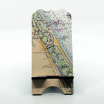 New Smyrna Beach nautical chart on a large phone stand with benelux top