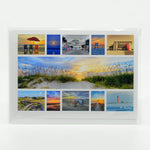 Images of landmarks in New Smyrna Beach Florida on a greeting card