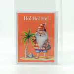 Ho! Ho! Ho!  Santa Claus at the Beach Christmas Notecard