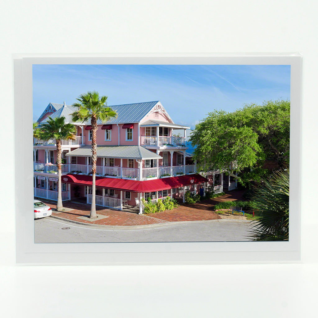Riverview Hotel in New Smyrna Beach photograph on a 5"x7" glossy greeting card