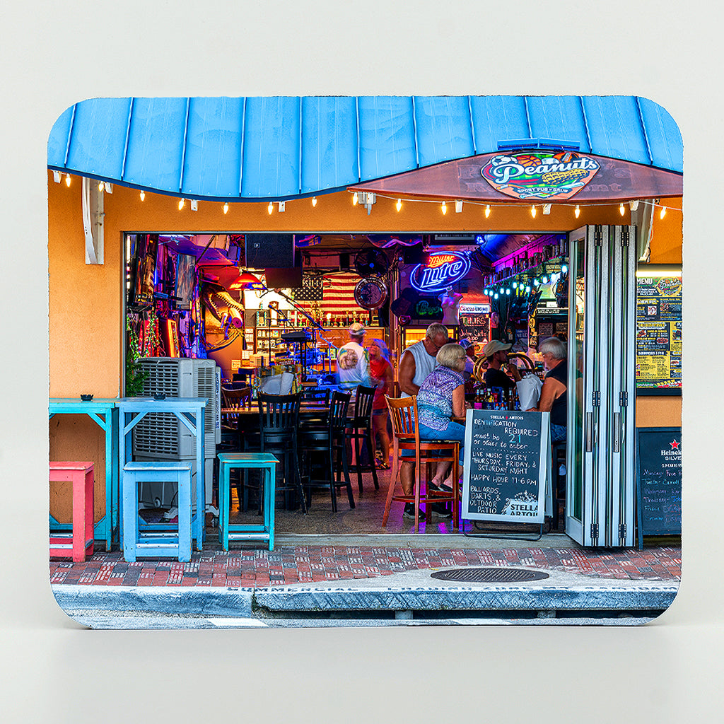 The Peanuts Bar in New Smyrna Beach photograph on a rectangle mouse pad