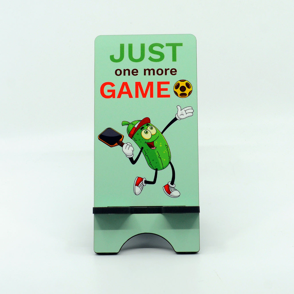 Pickleball-Just on More Game Graphics on a phone stand