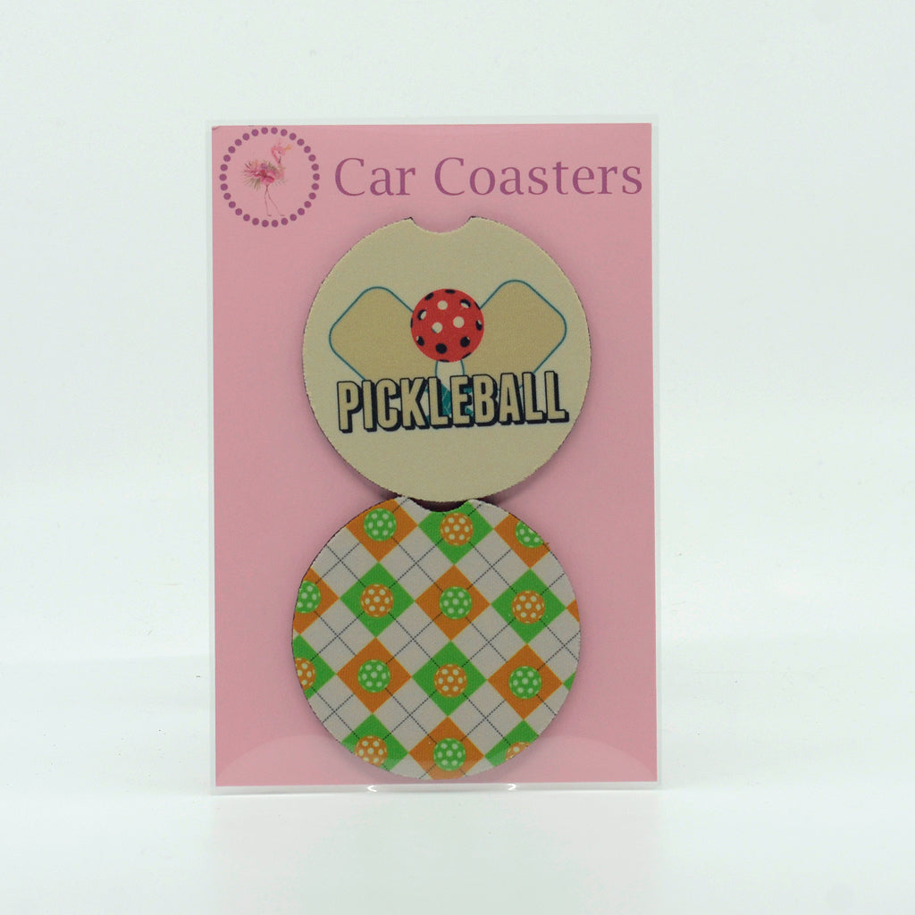 PICKLEBALL RUBBER CAR COASTERS