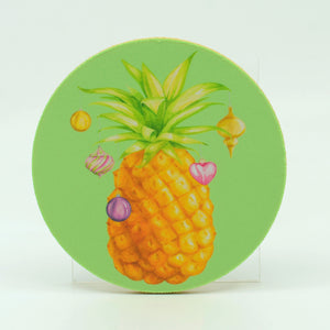 Pineapple Christmas Rubber Home Coaster