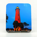 Ponce Inlet Lighthouse at Night in Florida photograph on a rectangle mouse pad