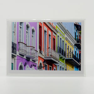 Photograph of Colorful Building in San Juan Puerto Rico on a glossy greeting card