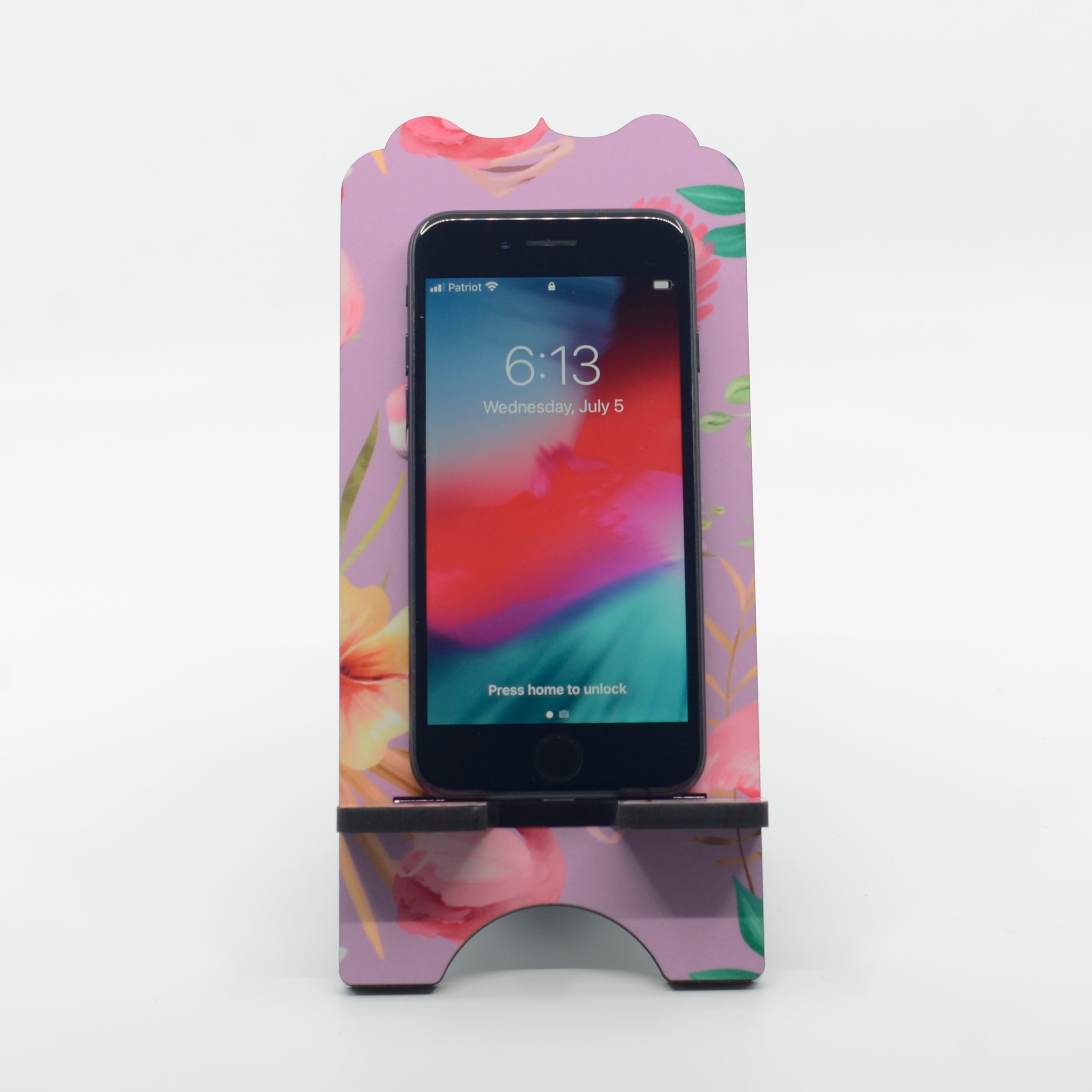 Flamingo Flying on a large phone stand with benelux top