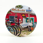 Nichols Surf Shop in New Smyrna Beach photograph on a 4" rubber home coaster