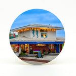 The Seahorse Inn round rubber home coaster