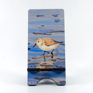 Sanderling in the Ocean Sea photograph on a phone stand