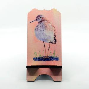 Sandpiper on phone stand with benelux top